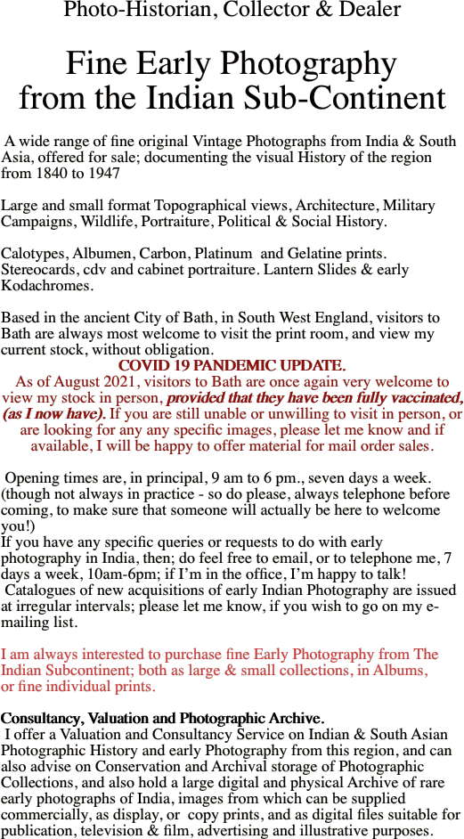 Photo-Historian, Collector & Dealer